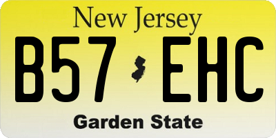 NJ license plate B57EHC