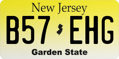 NJ license plate B57EHG