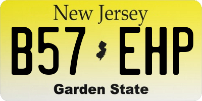 NJ license plate B57EHP