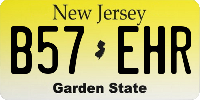 NJ license plate B57EHR