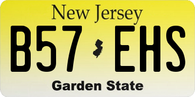 NJ license plate B57EHS