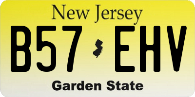 NJ license plate B57EHV