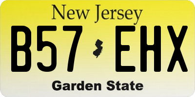 NJ license plate B57EHX