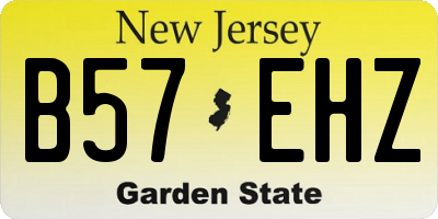 NJ license plate B57EHZ