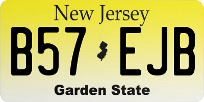 NJ license plate B57EJB