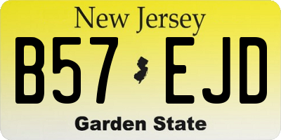 NJ license plate B57EJD