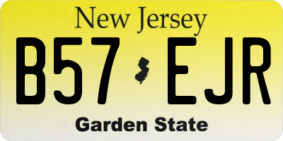 NJ license plate B57EJR
