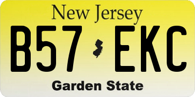 NJ license plate B57EKC