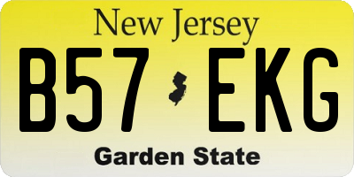 NJ license plate B57EKG