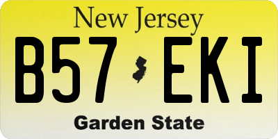 NJ license plate B57EKI