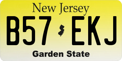 NJ license plate B57EKJ