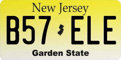NJ license plate B57ELE