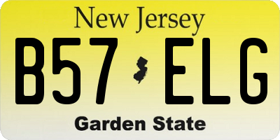 NJ license plate B57ELG