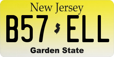 NJ license plate B57ELL