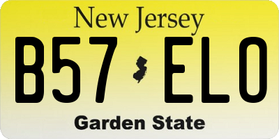NJ license plate B57ELO