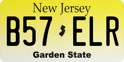 NJ license plate B57ELR