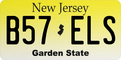 NJ license plate B57ELS