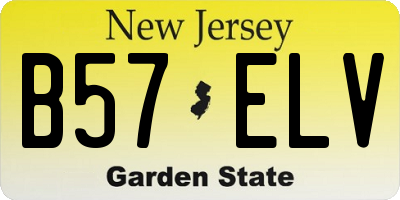 NJ license plate B57ELV