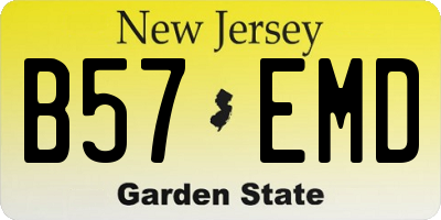 NJ license plate B57EMD