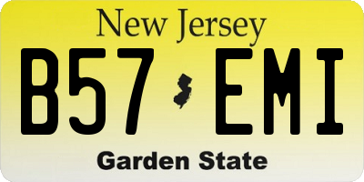 NJ license plate B57EMI