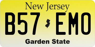 NJ license plate B57EMO