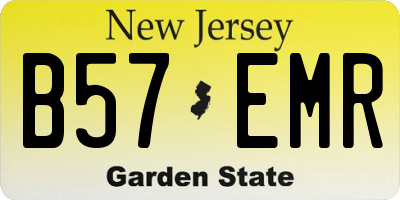 NJ license plate B57EMR