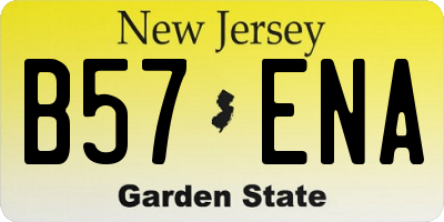 NJ license plate B57ENA