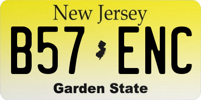 NJ license plate B57ENC