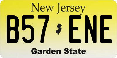 NJ license plate B57ENE