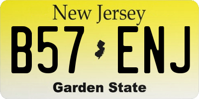 NJ license plate B57ENJ