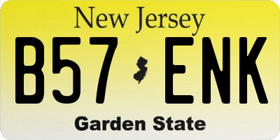 NJ license plate B57ENK