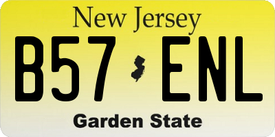 NJ license plate B57ENL