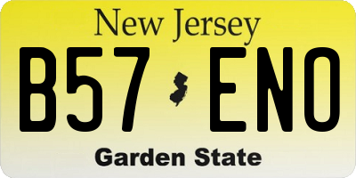 NJ license plate B57ENO