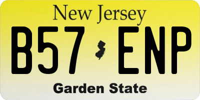NJ license plate B57ENP