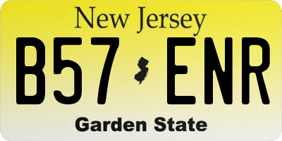 NJ license plate B57ENR