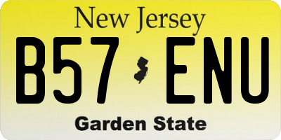 NJ license plate B57ENU