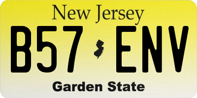 NJ license plate B57ENV