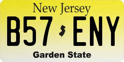 NJ license plate B57ENY