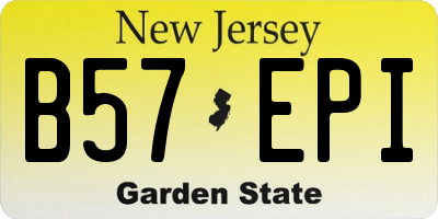 NJ license plate B57EPI