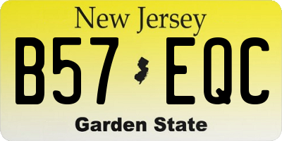 NJ license plate B57EQC