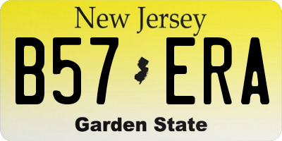 NJ license plate B57ERA
