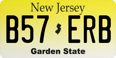 NJ license plate B57ERB