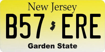NJ license plate B57ERE