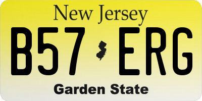 NJ license plate B57ERG