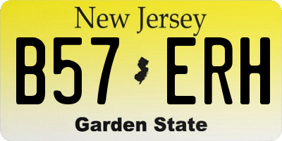 NJ license plate B57ERH
