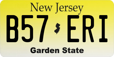 NJ license plate B57ERI