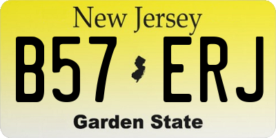 NJ license plate B57ERJ