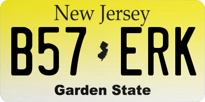 NJ license plate B57ERK