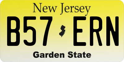 NJ license plate B57ERN