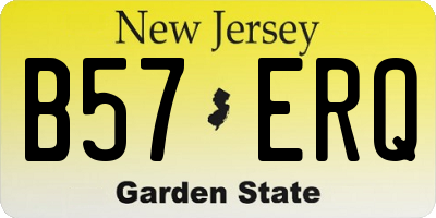 NJ license plate B57ERQ